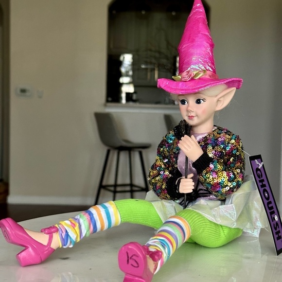 Halloween Elf Miss Match Witch Doll Shelf sitter/18” NWT